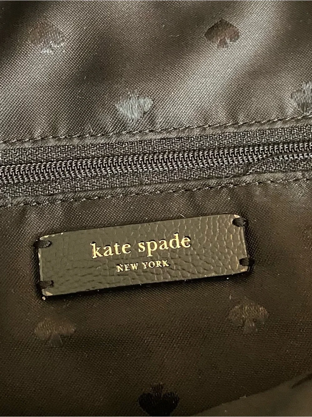 Kate Spade NY Medium Dawn Backpack/Book Bag Black Nylon With Gold Hardware